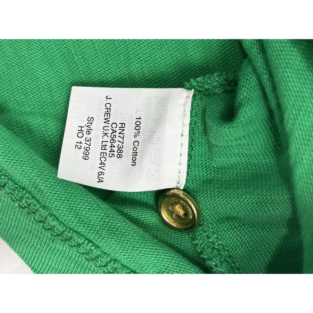 J.crew Cotton Button Detail Long Sleeve Shirt Women’s Size XS Green Cotton